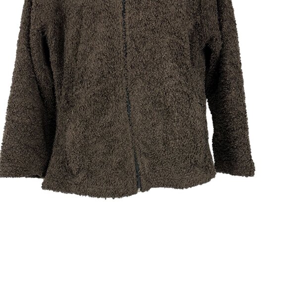Black Diamond Brown Sherpa Fleece Jacket Zip Front Pockets Womens Size Large USA - Picture 5 of 10